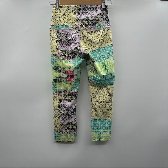 Lululemon Rare Wunder Under Crop II *Full-On Luon (Roll Down) in Paradise Grid 4 - Picture 6 of 11